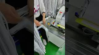 Power cord cable fold labeling machine [upl. by Ailelc]