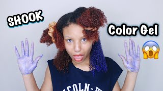 COLOR GEL ON NATURAL HAIR  Temporary Hair Dye It’s A Game Changer [upl. by Lari]