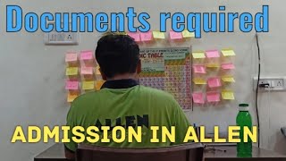 Documents required to take Admission in Allen KotaDocuments for ASAT examneet2025 allenkota [upl. by Ihn]