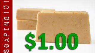 Make Dollar Store Soap easiest beginner soap recipe  Soaping101 [upl. by Moule372]