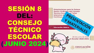 Soy Docente SESIÓN 8 DEL CONSEJO TÉCNICO ESCOLAR JUNIO 2024 [upl. by Hgielac904]