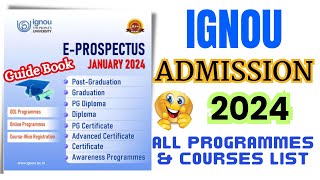 IGNOU ProspectusGuide Book for 2024 Admission Cycle [upl. by Rainer]