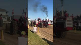 International Harvester 660 Diesel triple tractor pulling [upl. by Nnylatsyrk]