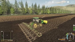 Farming Simulator 19 8370RT and Unverferth 332 12 Row Ripper Stripper subsoiler with Greenstar GPS [upl. by Nitram]