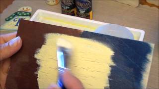 How To Apply DecoArt Weathered Wood Crackle Medium [upl. by Susie781]