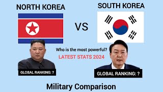 NORTH KOREA vs SOUTH KOREA 2024 Military Comparison [upl. by Ytsihc278]