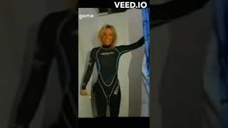 Michaela Strachan puts on a wetsuit [upl. by Aldarcy767]