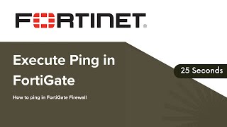 FortiGate How to ping  How to Ping from fortigate fortinet ping [upl. by Hochman]