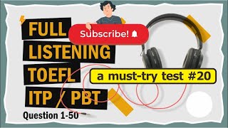 Full TOEFL Listening ITP Practice Test Series question 1 to 50 with answers Barrons [upl. by Pomona]