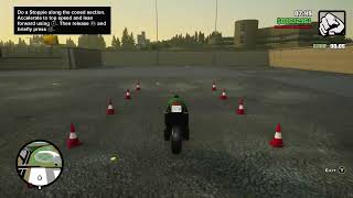 GTA San Andreas Bike School The Stoppie Gold Medal Gold Medal [upl. by Amron751]