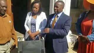 Harare Mayor Cllr Jacob Mafume presented a wheelchair to a Budiriro 4 resident Florence Daka 42 [upl. by Ihteerp]