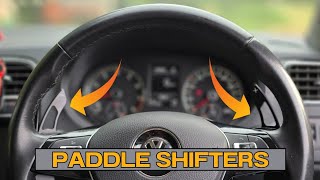 POLO 6R I Paddle shifters retrofit on POLO  No coding  Stock Steering wheel  MFSW  how to [upl. by Autry]