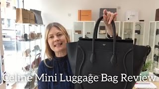 Celine Mini Luggage Bag review [upl. by Atrim870]