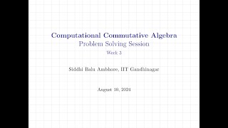 Nullstellensatz  Buchberger Criterion  Monomial Basis  Presentation Matrix  Modules [upl. by Elisa]