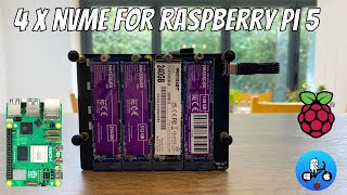 Raspberry Pi 5 Quad NVMe board 52pi [upl. by Perlman]