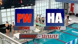 PWHS Swimming amp Diving Vs Harriton  121117  PWHS Sports [upl. by Hollerman]