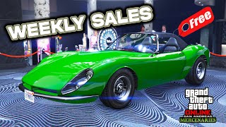 GTA 5 Online WEEKLY SALES  LAST CHANCE TO BUY  NEW Update amp Podium Car  Weekly Update  Free Cars [upl. by Uahsoj]