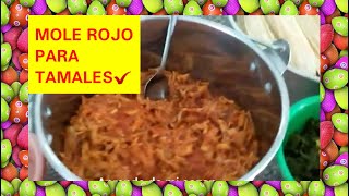 como hacer mole rojo para tamales how to make red mole for tamales [upl. by Linnea325]