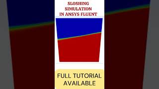 Sloshing Simulation in ANSYS Fluent Without UDF ansys computationalfluiddynamics [upl. by Ardnatal]