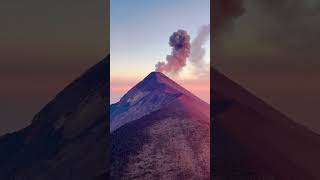 View of Fuego Volcano from Acatenango Volcano [upl. by Ylloh]