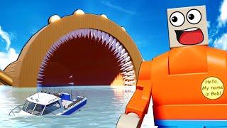 GIANT Lego Sea Monster RUINED Our Ship in Brick Rigs RP [upl. by Atima989]