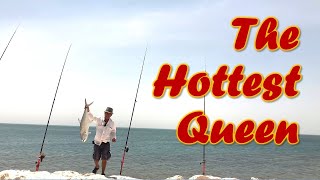 Hottest Queen at 44 degrees Celcius heat  الملكة الأكثر سخونة في حرارة 44 درجة مئوية ofw fishing [upl. by Servetnick]