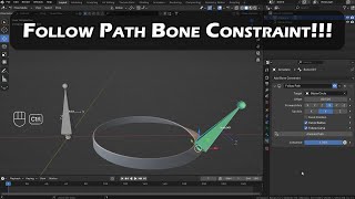 Follow Path Bone Constraint Blender [upl. by Ayiak]