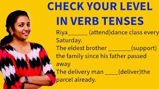 CHECK YOUR LEVEL IN VERB TENSES  REENA [upl. by Nimrahc]