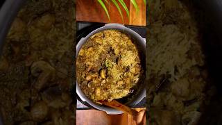 mushroom biryani  mushroom biryani recipe  mushroom green biryani  naati style mushroom biryani [upl. by Anawahs187]