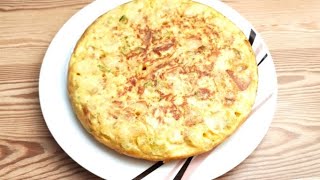 Cea mai buna Omleta cu cartofi ceapa si dovlecel  Tortilla delicioasa si usor de pregatit [upl. by Nylaj]