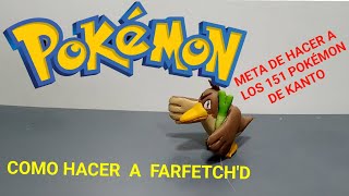 COMO HACER A FARFETCHD pokemon pokedex pokémon farfetchd escultura porcelanafria pokemongo [upl. by Namqul763]