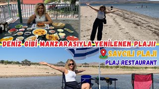 İÇ ANADOLUDA DENİZ GİBİ MANZARA ve PLAJIN HEMEN YANINDA RESTAURANT CAFE SAVCILI PLAJI KAMAN KIRŞEHİR [upl. by Hannover]