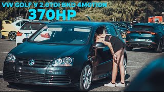 PROJECT VW GOLF V 20TDI BKD 16V 4MOTION 370HP🔥 BIG TURBO JOHN DEERE S356V  NOZZLES GIBONTA 160 [upl. by Sinnej]