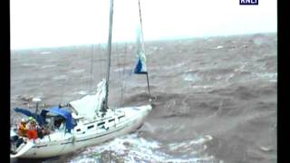 Harwich amp Aldeburgh lifeboats launched in force 9 gales to rescue yacht [upl. by Aina290]