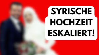 Syrische Hochzeit eskaliert 60 Personen in Schlägerei mit Schaufeln amp Schläuchen verwickelt [upl. by Eletnahs]