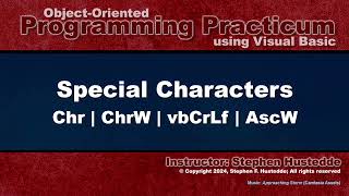 OOP Programming VB  03G Special Characters [upl. by Burnight]