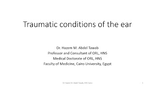 Traumatic ear conditions [upl. by Yeca]