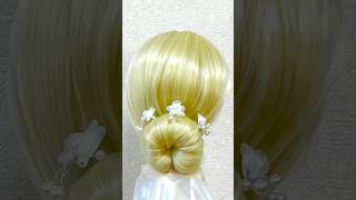 Summer Updo Hairstyle 1 week Idol HairThursday夏祭りのまとめ髪 シニヨンメーカー shorts short [upl. by Ahsinehs]