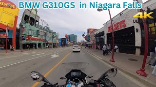 Riding BMW G310 GS in Niagara Falls Canada 4K [upl. by Hagen335]