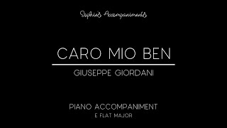 Caro Mio Ben by Giuseppe Giordani  Piano Accompaniment in Eb Major [upl. by Ermengarde]