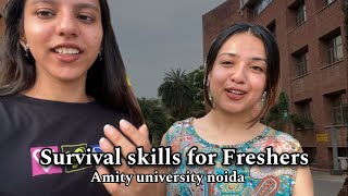 Survival skills for freshers  Amity university Noida  Apra Yadav [upl. by Carrillo641]