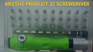 unboxing By meesho product 32 in 1 multi Bit Screwdriver set for mobile leptop repair tool kit [upl. by Gabe]