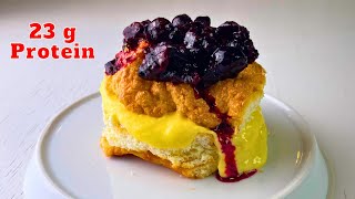 Easy Keto Lemon Chiffon Cake with Blueberry Coulis [upl. by Ennaitsirhc]