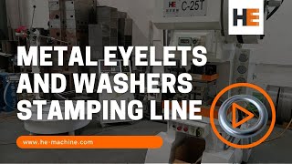 Metal eyelets and washers stamping line [upl. by Roter]