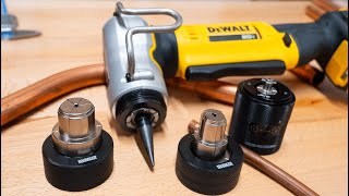 KWIK amp EZ DeWalt DCE450 20V Copper Swage Tool Review [upl. by Gabbey]