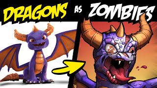 What if FAMOUS DRAGONS were ZOMBIES Stories amp Speedpaint [upl. by Droc]