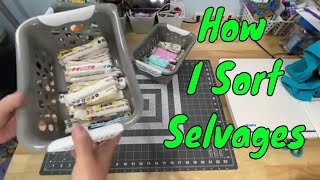 How I Sort My Fabric Selvages [upl. by Haeluj]