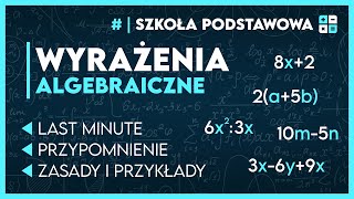 WYRAŻENIA ALGEBRAICZNE 🧮  SZYBKA POWTÓRKA ✅️  Matematyka Szkoła Podstawowa [upl. by Donnell725]