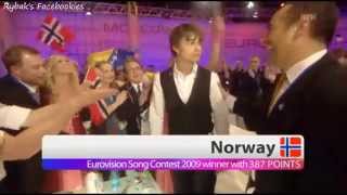 Alexander Rybak  winning the ESC final 2009 [upl. by Ineslta]