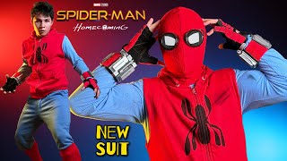 Making a SpiderMan Homemade Costume [upl. by Maidel731]